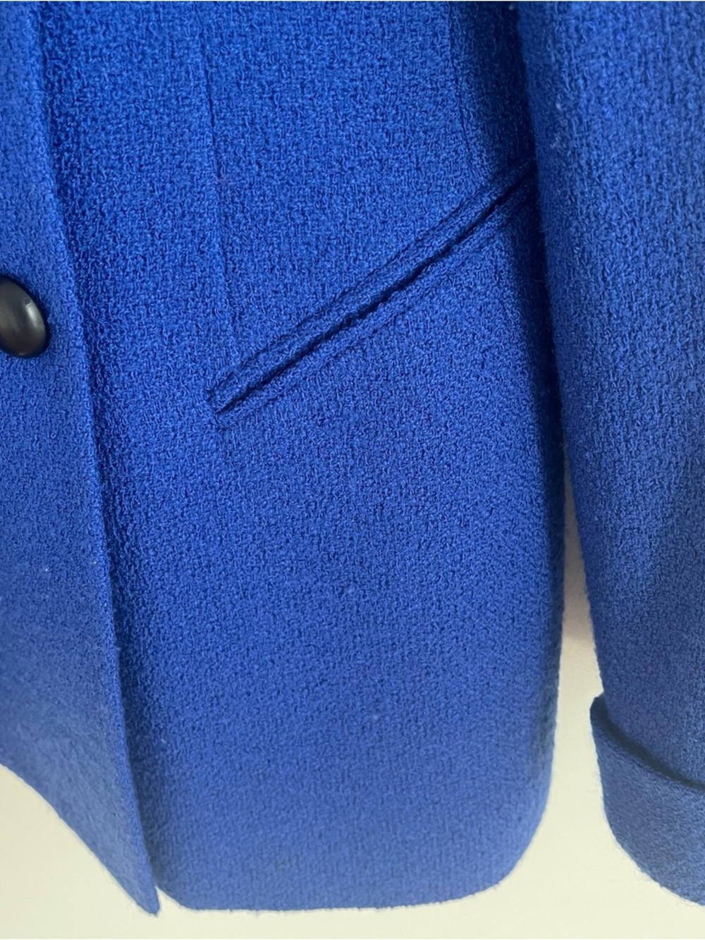 Vintage Christian Dior Blue Wool Double Breasted Military Blazer Jacket Size 6 - Picture 6 of 9